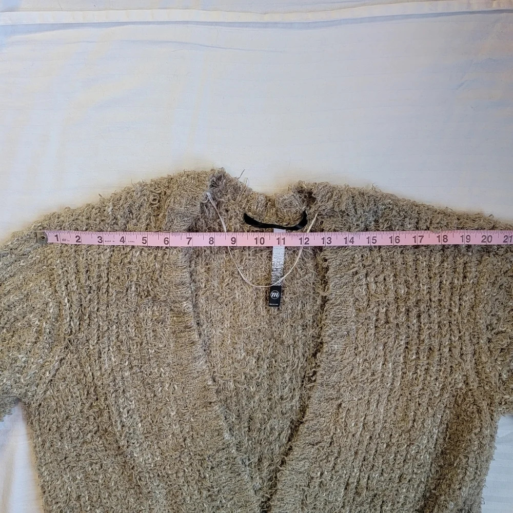 Kensie Soft Fuzzy Tan Open Front Cardigan Sweater… - image 10